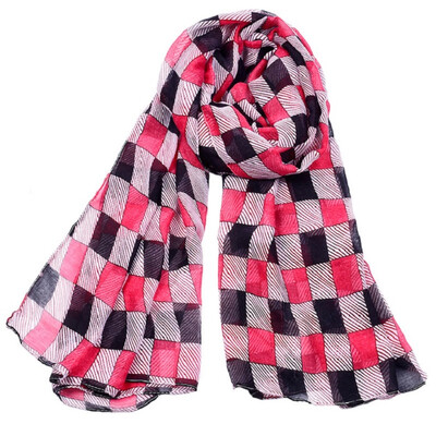 

Jeouly plaid scarves women blanket Echarpes Foulard Femm long voile scarf sunscreen shawls black hijab wraps cachecol marcas