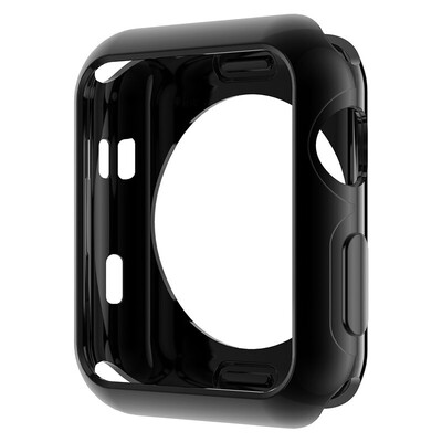 

BIAZE Apple Watch iwatch Plating Cover All-inclusive Anti-fall Soft Shell for apple watch32 Universal 42mm-JK344 Black