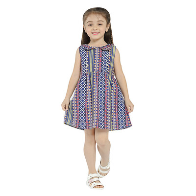 

Girls Summer&Spring Dress 2018 New Arrival Cotton Loose Sleeveless Midi Dresses For Girls Kids Clothing Casual Style Hot Sale