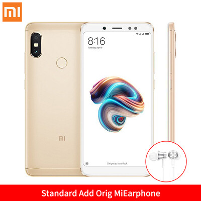 

Глобальная версия Xiaomi Redmi Note 5 3GB 32GB 5.99 "Полноэкранный двухкамерный мобильный телефон Note5 Snapdragon 636 Octa Core 13MP Front