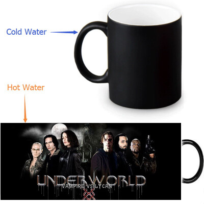 

Underworld 350ml / 12oz Heat Reveal Mug Color Change Чашка кофе Чувствительные морфинг-кружки Волшебная чашка для чайных чашек