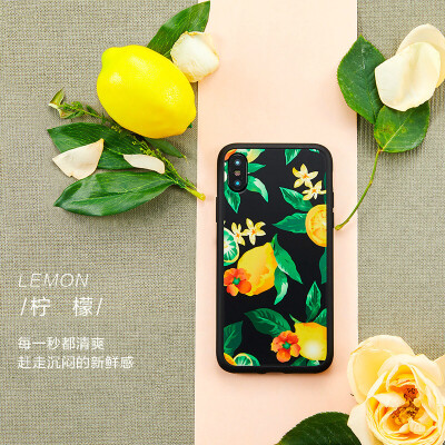 

Иллюстратор Apple x Mobile Shell / Cover Personality Anti-drop iPhone X Mobile Shell Креатив All-inclusive Малый чистый стиль Китайский стиль Обложка Серия акварелей - лимон