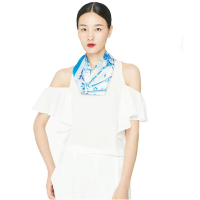 

Womens 100 Mulberry Silk Scarf For Gift Square Scarf 051
