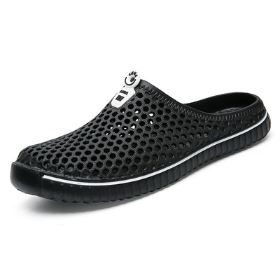 

DJSUNNYMIX Fashion Men Sandals 2018 Summer Men Beach Hollow Breathable Sandals Causal Shoes Male Water Slippers