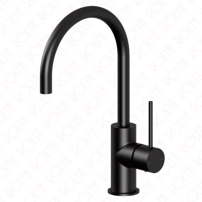 

Vouruna Wholesale Solid Brass Matte Black Kitchen Faucet Gooseneck Sink Mixer Taps