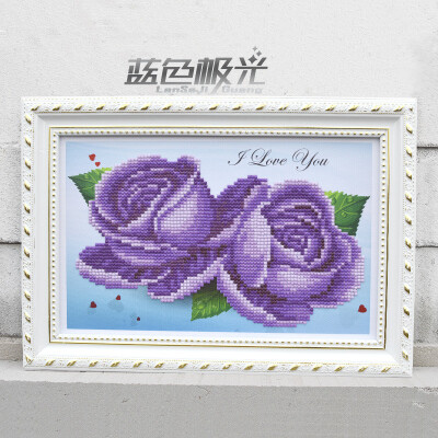 

DIY 5D Diamonds Embroidery Purple Red Blue Rose Magic Cube Round Diamond Painting Cross Stitch Kits Diamond Mosaic