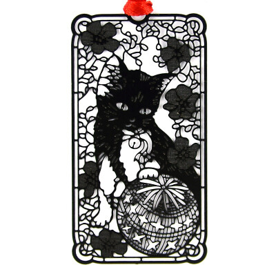 

Shaoxi culture Korean creative hollow bookmarks - moon cat birthday card Teacher's Day Christmas creative gift business gifts