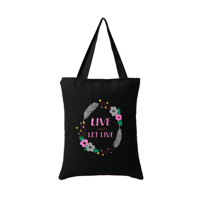 

Jiantika handbags original canvas shoulder bag fresh art canvas tote bag fashion creative OW196 black