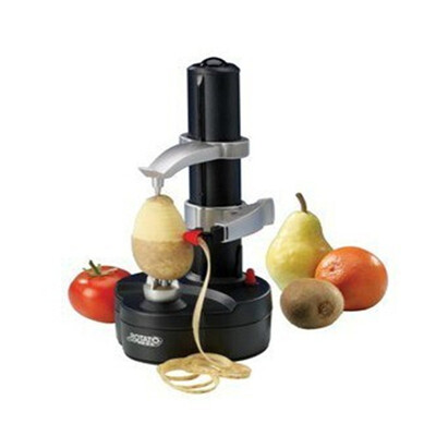 

New Electric spiral Apple Peeler Cutter Slicer Fruit Potato Peeling Automatic Battery Operated Machine with charger eu plug