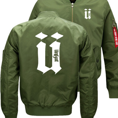 

unkut Bomber Flight Flying Jacket Winter thicken Warm Zipper Men Jackets Anime Mens Casual Coat