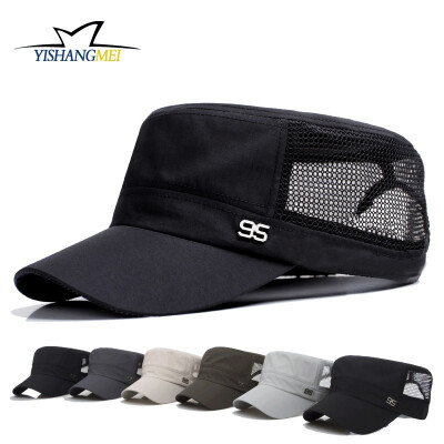 

Mans Hat Quick Drying Flat Cap Thin Material Net Cap Summer Outdoors Sun Hat Sunshade Hat New Style