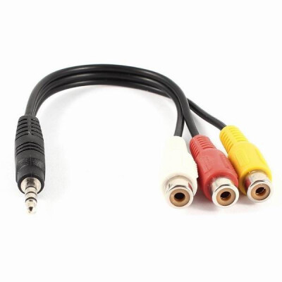 

Huayuan New 35mm Male Plug to 3 RCA Female MF Audio Video Cable Stereo Jack Adapter Cord