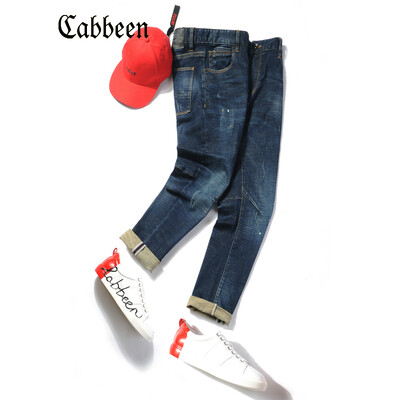 

Carbine CABBEEN 3181116520 Carbine mens slim feet jeans cotton micro-elastic long pants fashion trend youth 2018 spring  dark blue 87 34