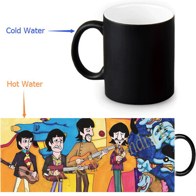 

The Beatles Yellow Submarine 350ml12oz Heat Reveal Mug Color Change Coffee Cup Sensitive Morphing Mugs Magic Mug Milk Tea Cups