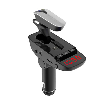 

2018 Новый автомобильный MP3-плеер Bluetooth-гарнитура Combo Car FM Hands-free Phone Transmitter Зарядка для бизнеса Bluetooth-гарнитура