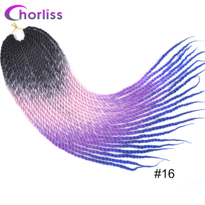 

Chorliss 24"Soft Crochet Braids Synthetic Hair Braiding Hair Senegalese Twist Kanekalon Hair Extenstion Mint Green Black Brown