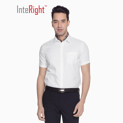 

INTERIGHT хлопок Моющаяся железная рубашка Деловые люди с коротким рукавом