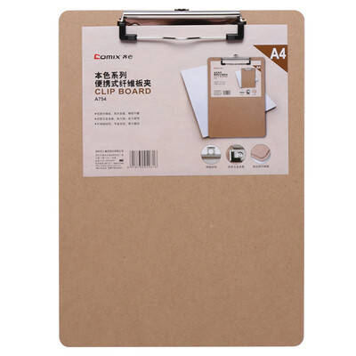 

Coix New original woody writing board clip earth brown A4 A754