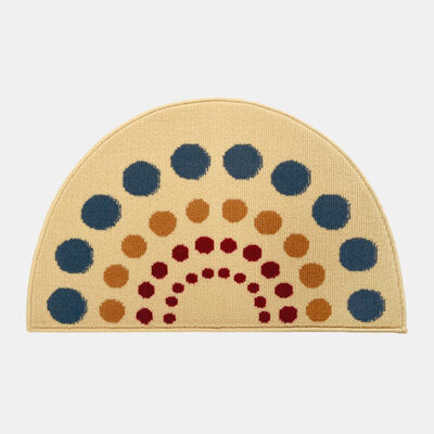 

Fu FOOJO woven flower mat semi-circular door mat pad 50x80cm scattered points