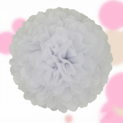 

6inch 1piece pompon Tissue Paper Pom Poms Flower Balls for wedding room Decoration Party Supplies diy craft paper flower