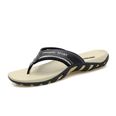 

Mens Summer Slippers Shoes Casual Outdoor Beach Flip Flops For Men Rubber sole