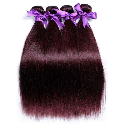 

Nig Cute Hair Brazilian Burgundy Human Hair 4 Bundles 8A Grade Colored Brazilian Straight 99j Virgin Human Hair Weave