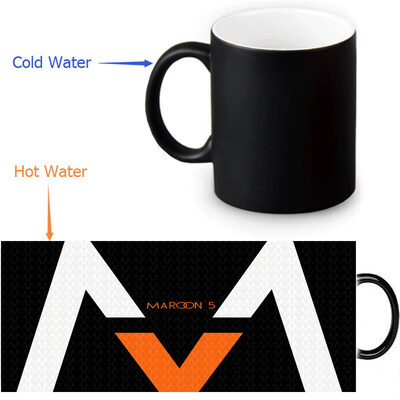 

Maroon 5 350ml12oz Heat Reveal Mug Color Change Coffee Cup Sensitive Morphing Mugs Magic Mug Milk Tea Cups