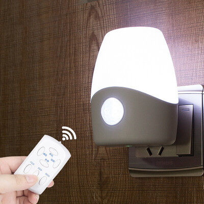 

Silver best led night light baby feeding lamp plug-in remote control night light soft light bedroom bedside lamp baby night light holiday birthday gift gift Luo Wei remote white light