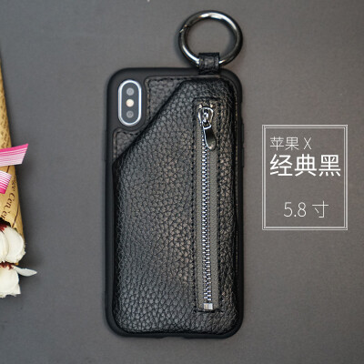 

Чехол из натуральной кожи для iPhone X Case Litchi Texture для iPhone 6 7 8 Plus Back Сумка с капюшоном