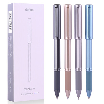 

Deli deli music office 05mm black gel pen bullet pen pen 12 A09