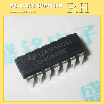 

100pcslot CD4069 CD4069BE CD4069UBE DIP14 Six non-gate inverter