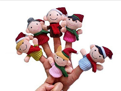 

mymei рождество палец марионетки 6pcs / набор палец плюшевые игрушки, куклы семьи с рождеством