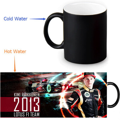

Kimi Raikkonen 350ml12oz Heat Reveal Mug Color Change Coffee Cup Sensitive Morphing Mugs Magic Mug Milk Tea Cups