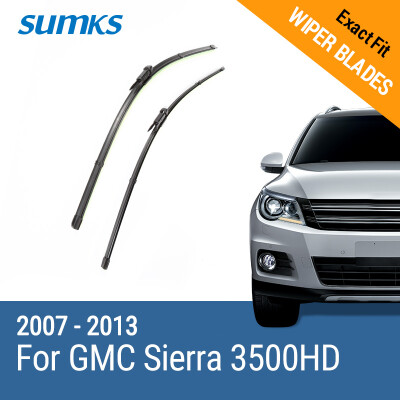 

SUMKS Wiper Blades for GMC Sierra 3500 HD 22"&22" Fit Pinch Type Arms 2007 2008 2009 2010 2011 2012 2013