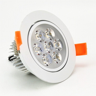 

Светодиодный утопленный потолочный светильник Dimmable 7W Белый свет высокой мощности Светодиодный прожектор 220В диммер