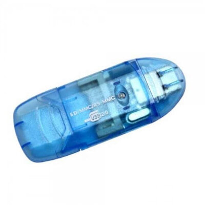 

Huayuan New USB 20 MMC SD SDHC Memory Card ReaderWriter Blue