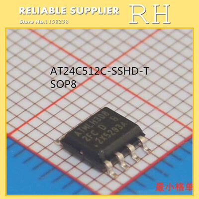 

50PCS/LOT AT24C512C-SSHD-T AT24C512 2FC SOP8 EEPROM 512KBIT 1MHZ