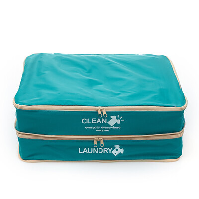 

Square Double Nylon Clothes Storage Bag Travel Travel Luggage Clothing Storage Bag Home Travel Goods Set Navy Blue