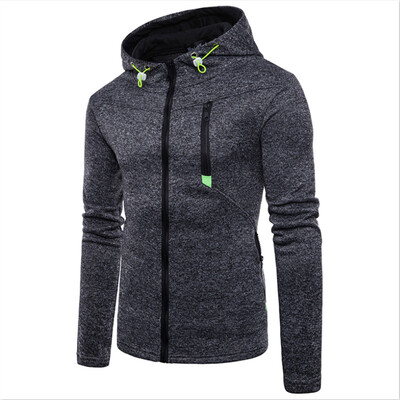 

Mens Fashion Zipper Sweatshirt Casual Long Sleeve Tops Hooded Sport Hooded Coat