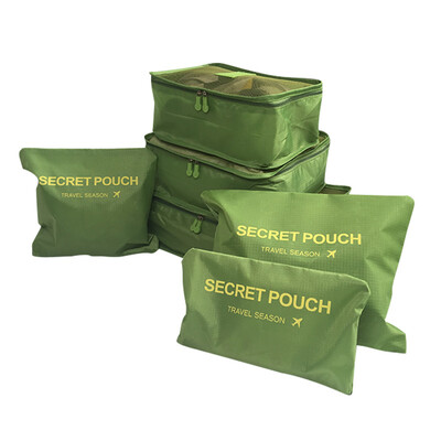

Dias Bartholmeu Dias waterproof travel storage bag luggage sorting bag underwear storage 6 piece set finishing bag green