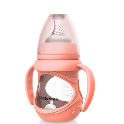 

MillyMally Infant Macarons Drop Glass Bottle Wide Diameter Baby Products 150ML Sweet Powder