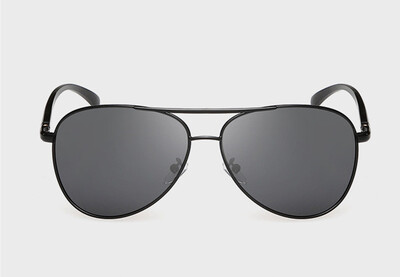 

Премиум Военный стиль Классические солнцезащитные очки Aviator, Поляризованная, защита UV400 Черная рамка Серый объектив
