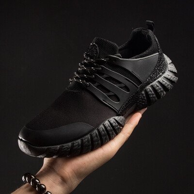 

2018 Four Seasons Elastic Mens Sports Shoes Low Top Casual Shoes Light Breathable Sports Running Running Shoes
