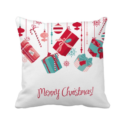 

Christmas Gift Snowflake Bulb Crutch Pattern Square Throw Pillow Insert Cushion Cover Home Sofa Decor Gift