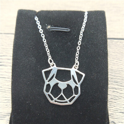 

New Origami Pug Necklace Trendy Style Origami Pug Pendant Necklace Women Fashion Pet Dog Jewellery