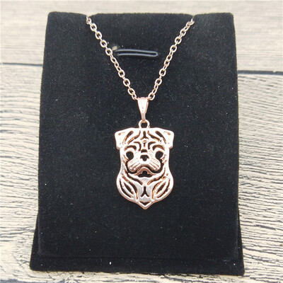 

New Pug Necklace Trendy Style Pug Pendant Necklace Women Fashion Pet Dog Jewellery