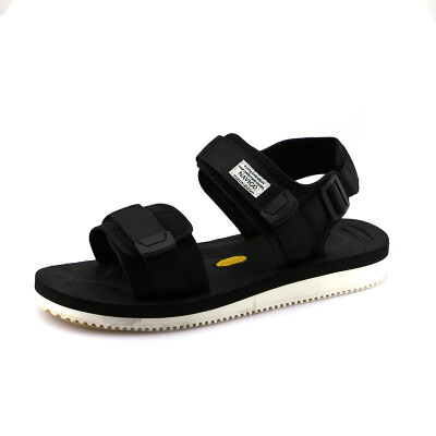 

Summer Men Sandals Shoes 2018 Fashion Black Sandals Men White Botton Sea Shoes