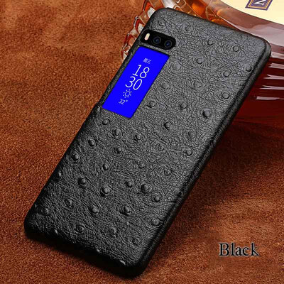 

Genuine Leather Phone Case For Meizu Pro 7 Case Ostrich Texture Back Cover For MX6 Pro 6 Plus Case
