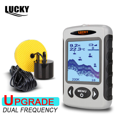 

LUCKY FF718D 22" LCD Portable Fish Finder 200KHz83KHz Dual Sonar Frequency 100M Detection Fish Detector Depth Locator