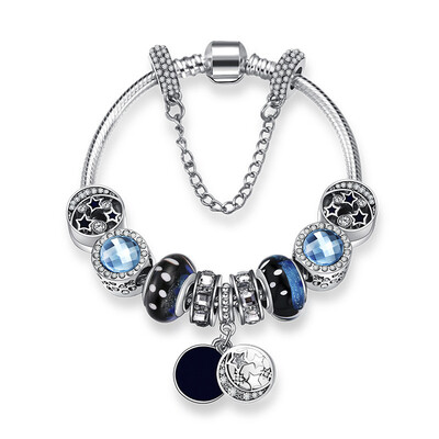 

2018 New Fashion Blue Sky Beads Vintage Folk-custom Women Bracelet